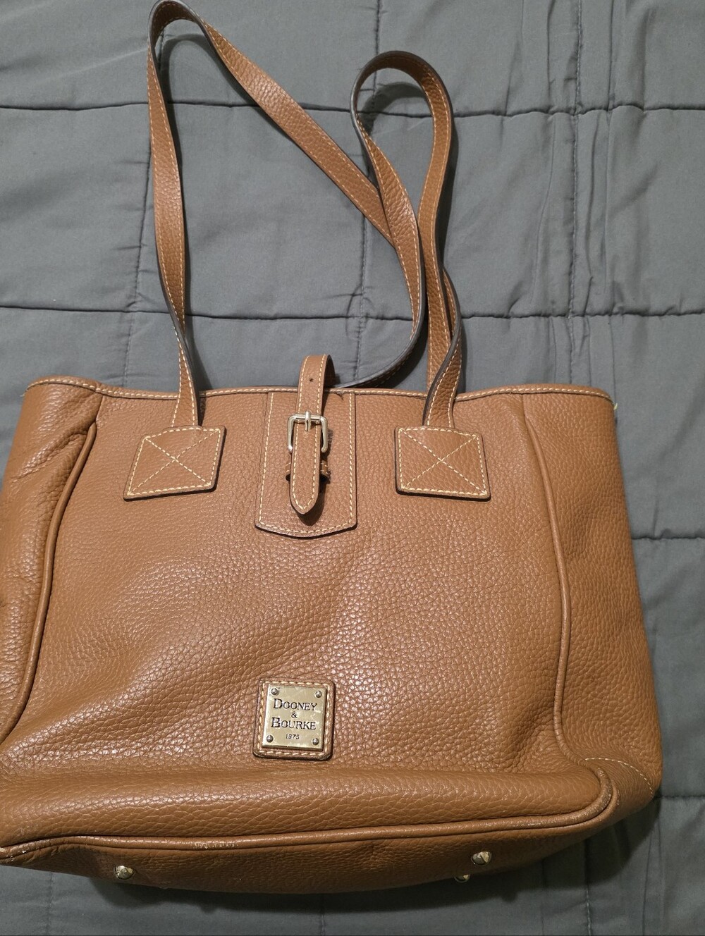 Dooney & Bourke Cognac Pebbled Leather Tote